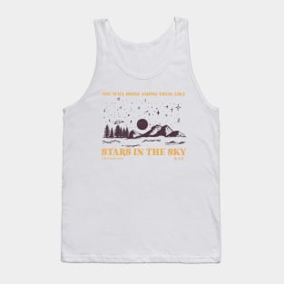 You will shine among them, like stars in the sky Philippians Graphic Christian bible verse stars Tank Top